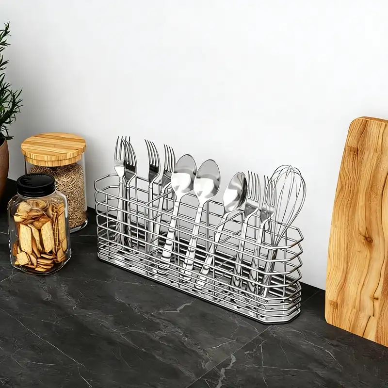 Porte-baguettes et support de séchage d'ustensiles en acier inoxydable 304