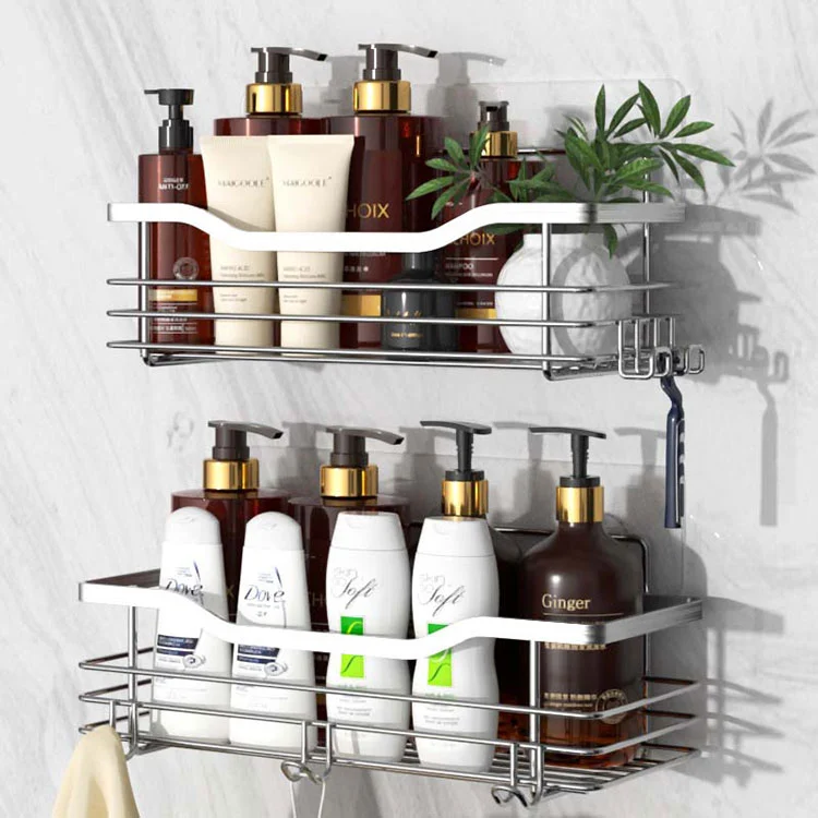 Support de douche mural en métal sans perçage